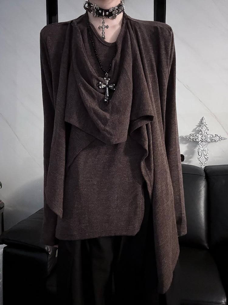 Ouji with Lolita Top Short/Long Coffee Neckline Scarf Sleeve