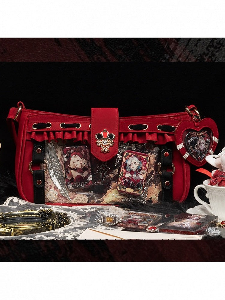 Sac Ita cœur et couronne en PU rouge - thejunco