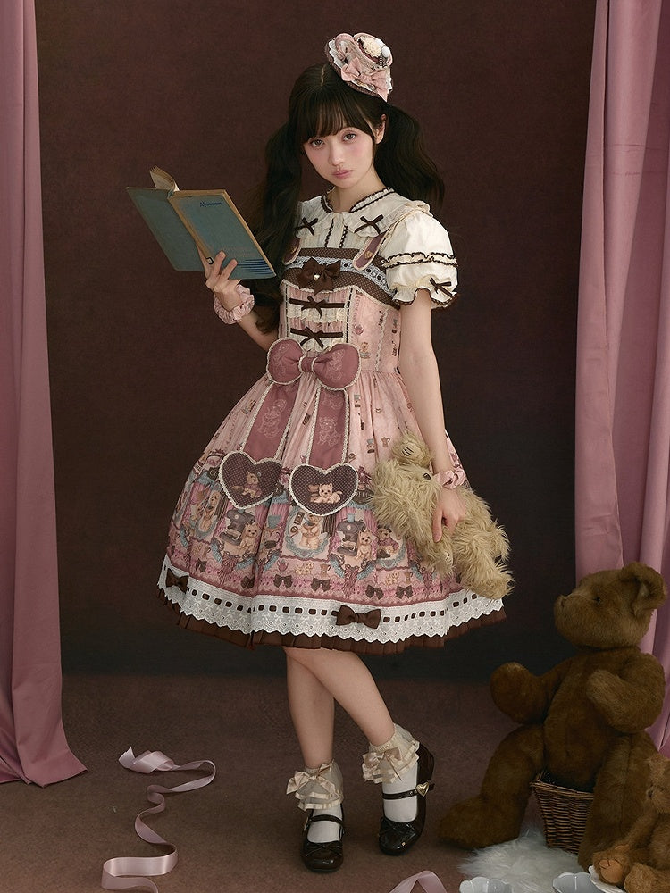 Pink Sweet Lolita Teacup Mini Hat - Stars Fall on the Foggy Island