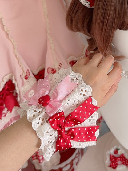 Details Options Color Bowknot Pattern Cuffs Polka-dot 3 Wrist