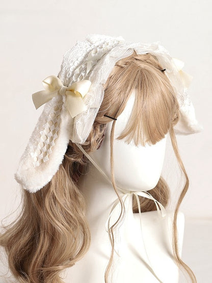 – Ribbon 7 Lace Wonderland Bunny in lolita Alice Hairdband Ear