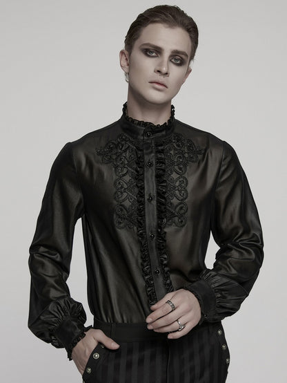 Black Goth Shirt Men's