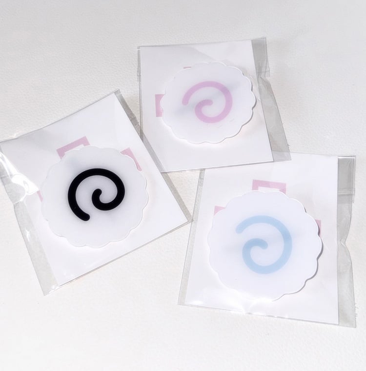 6CM Schwarz/Rosa/Blau Yume Kawaii Haarspange