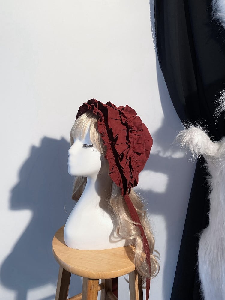 Black / White / Blue / Red Lolita Baby Hat - Blossom Herald