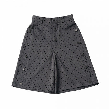 Polka Dot Button Shorts - PINK SAVIOR