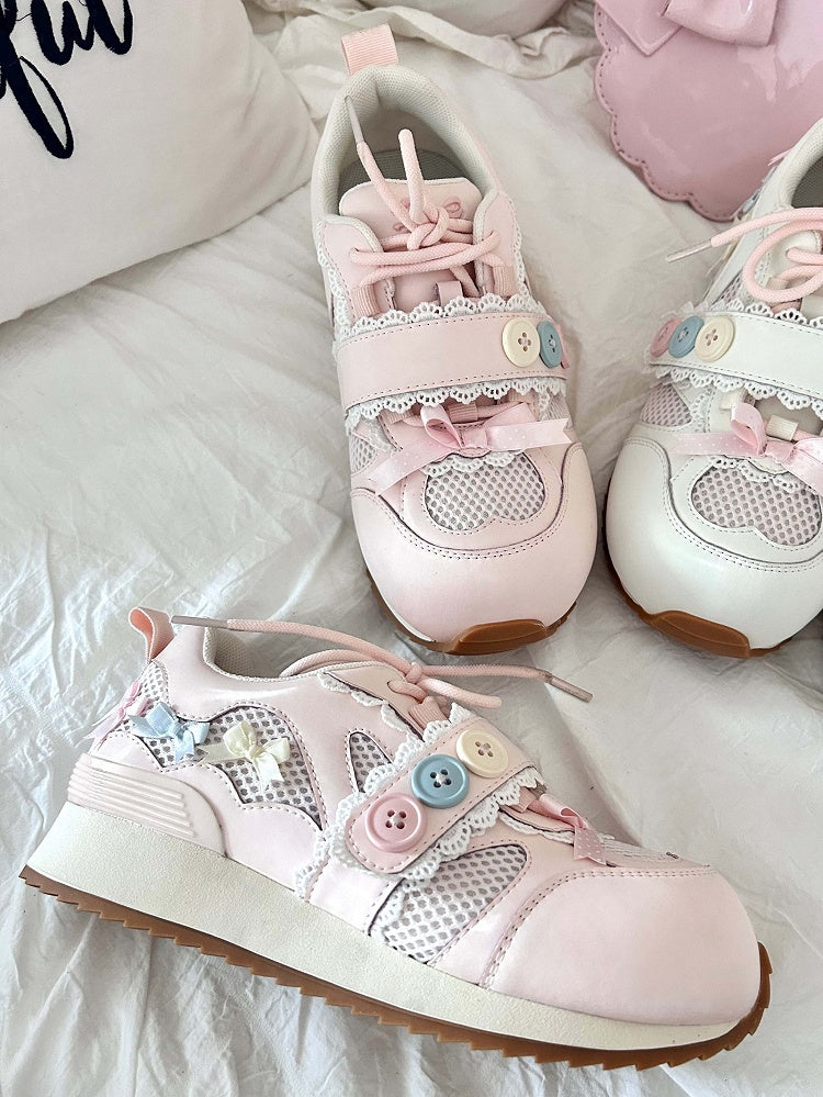 Accents - Sneakers Sweet Lolita Bow Pink
