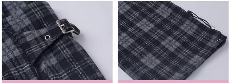 Schwarze Cargo-Taschen-Karohose