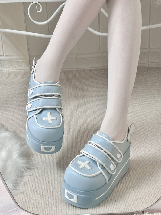 Tenshi Kaiwai Light Blue Yami Kawaii Cross Platform Shoes