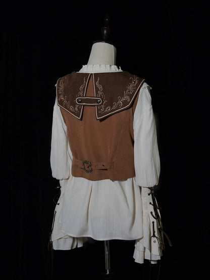 Coffee Ouji Vibes Lolita Waistcoat Delicate Embroidery Pirate