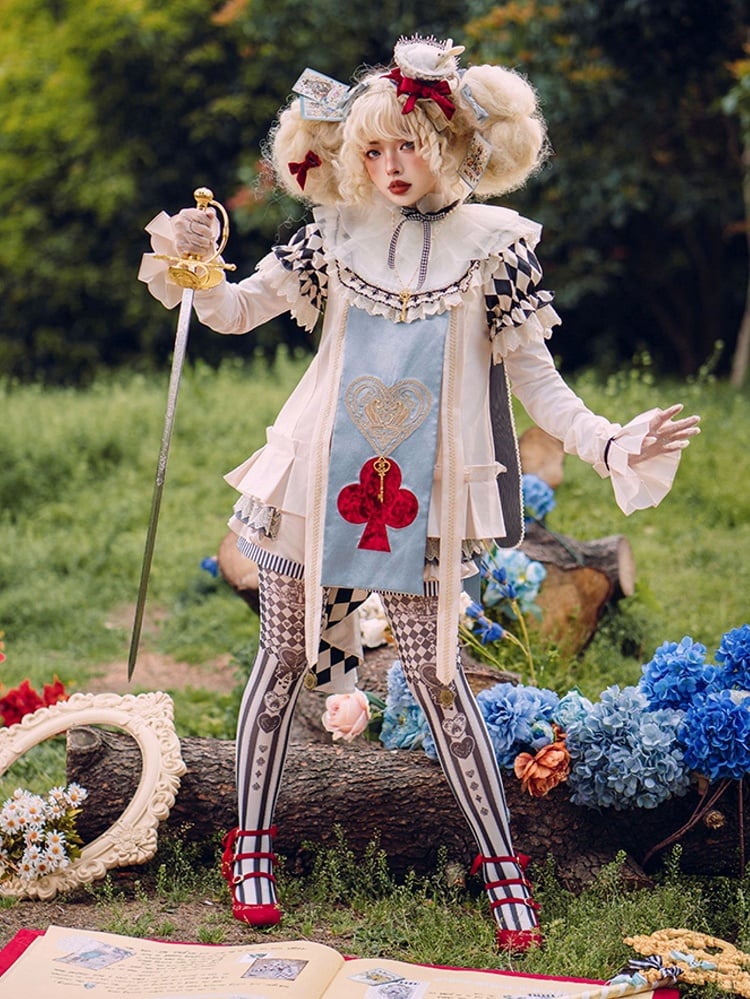 ベージュのパフヘムシャツの袖と取り外し可能なプリーツボックスチェック柄