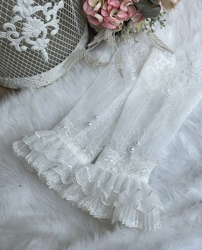 Rosette White Elegant Wedding Dress Hanayome Lolita JSK Full Set