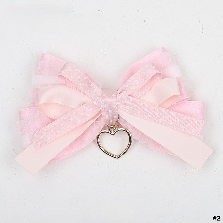 Pink Lolita 3 Bowknot Hairclip Sweet Options