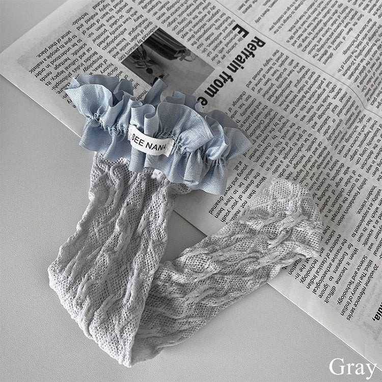 Unterknee-Spitze, 5-Besatzmuster, Farb- und Blumenoptionen, Strümpfe