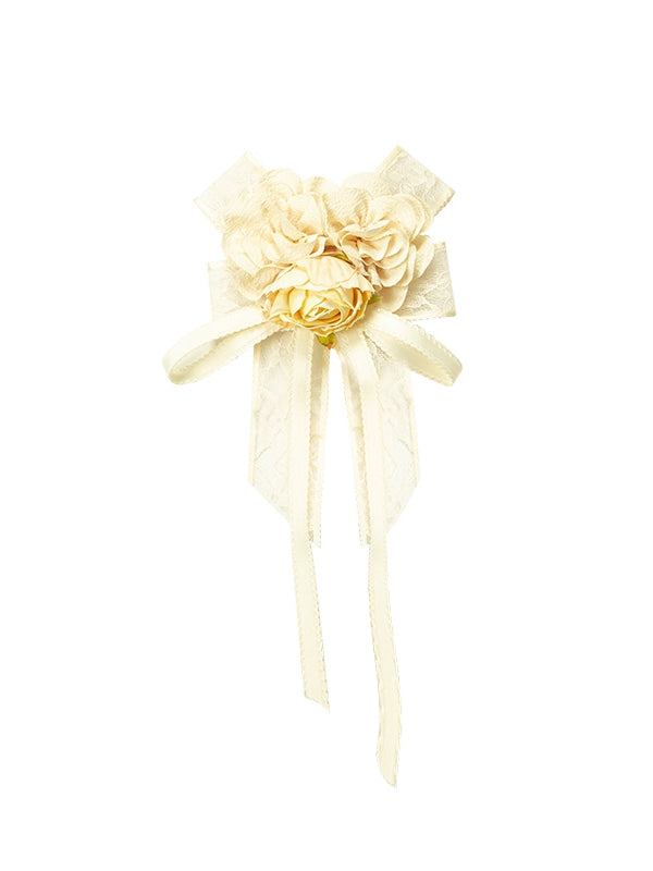Apricot Floral Hairclip - With PUJI