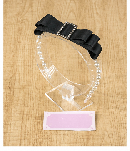 Beaded Square Kei Pink/Pink/Blue/Black Rhinestone Bow Dusty Jirai KC