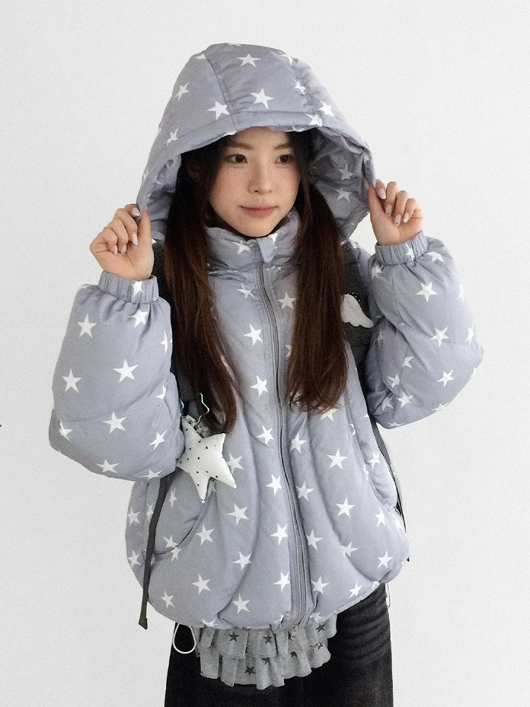 Veste Grise à Capuche Quotidienne - Kawaii avec Capuche Amovible