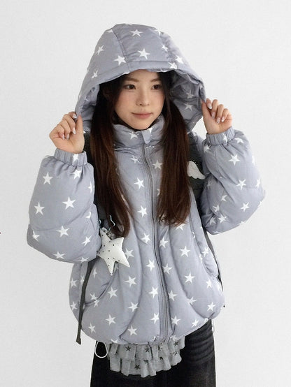 Veste Grise à Capuche Quotidienne - Kawaii avec Capuche Amovible