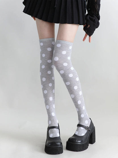 Polka Over-the-Knee Stockings Dot