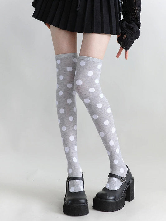 Polka Over-the-Knee Stockings Dot