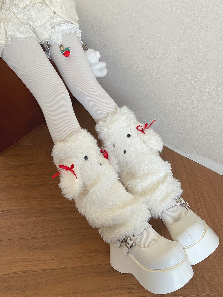 Puppy-Ear Leg 6-Color Warmers Plush