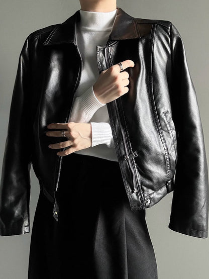 Sweater Unisex Lolita Fit Neck Slim Ouji with White Turtle Long-Sleeve