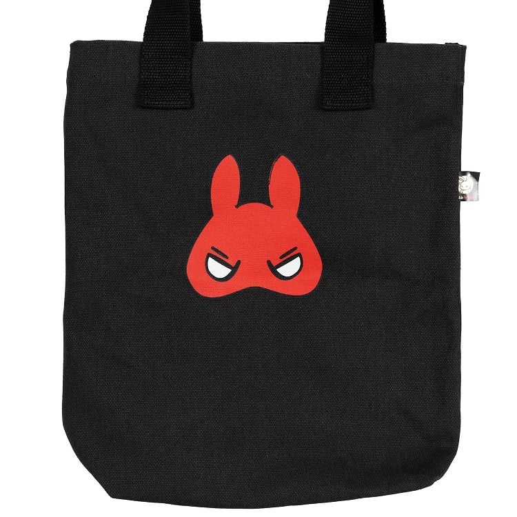 A Two Plush Bunny Guro Crying Masks Detachable Gray Kawaii with Bag Canvas