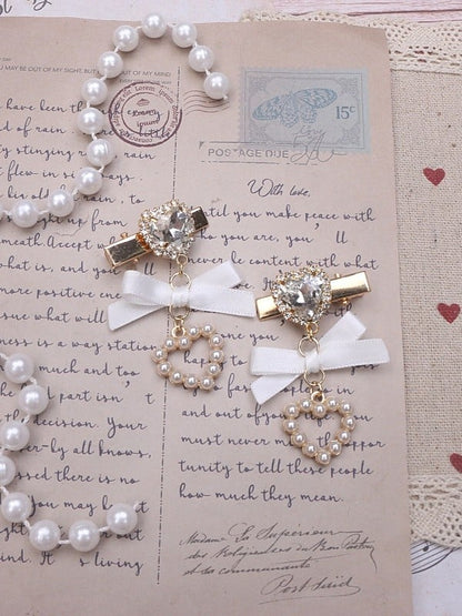 Rhinestone Hairclip Kei Options Jirai Heart 8 Color