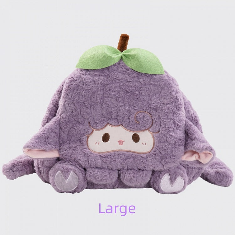 Purple Cute Lamb Plush Flap Backpack Bag Middle/Large Size
