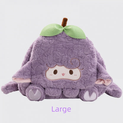 Purple Cute Lamb Plush Flap Backpack Bag Middle/Large Size