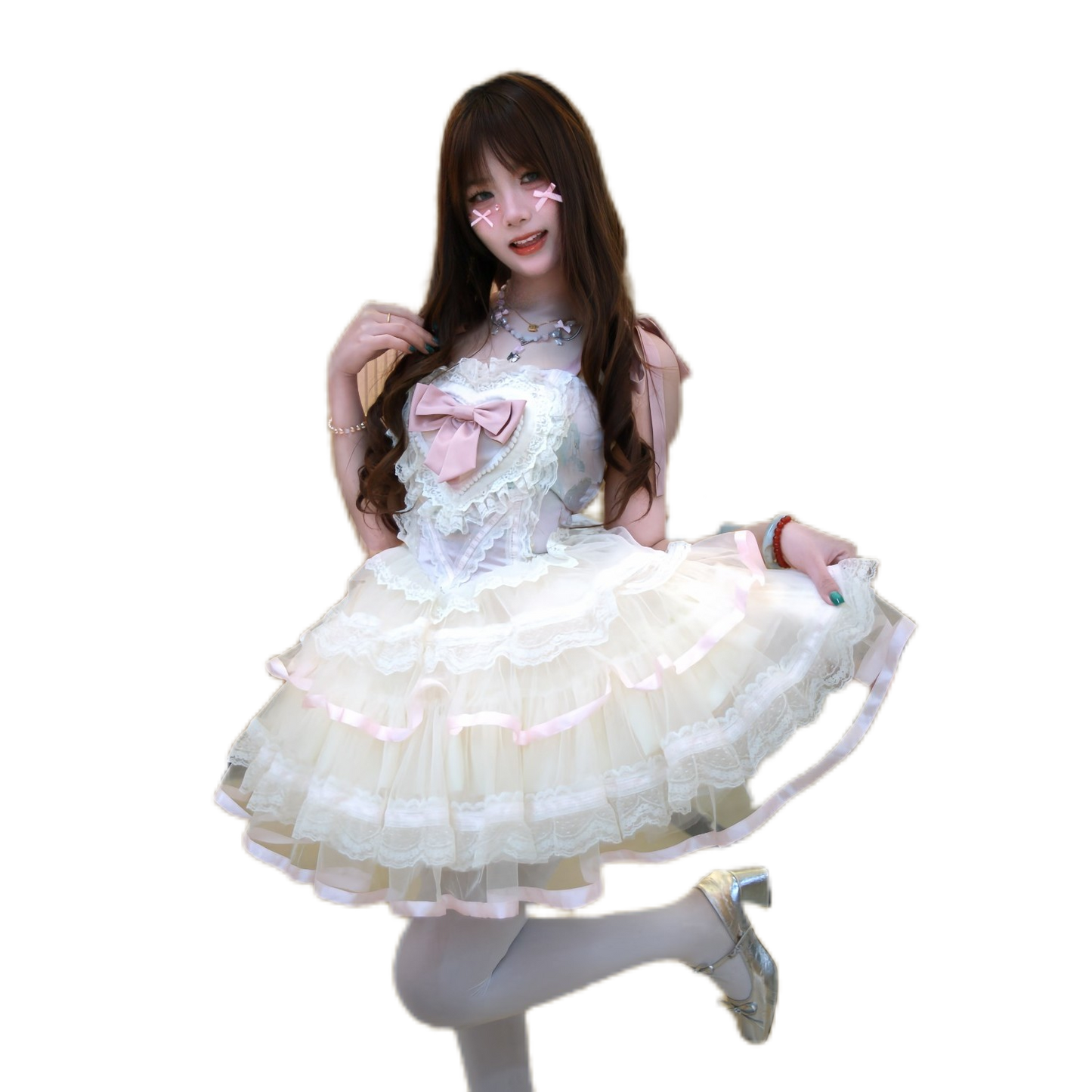 Lolita Satin Ballet Heart Short JSK Dress – Sweet Birthday Gown