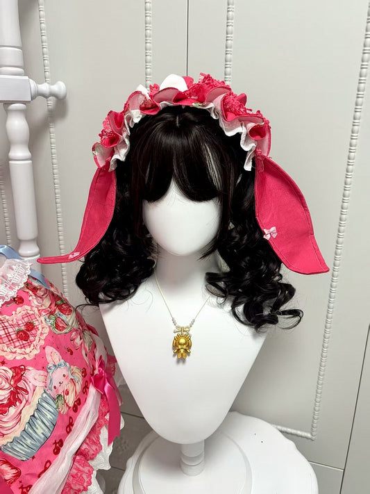 Lolita Blue Pink Yellow White / Hairband Bunny Ears