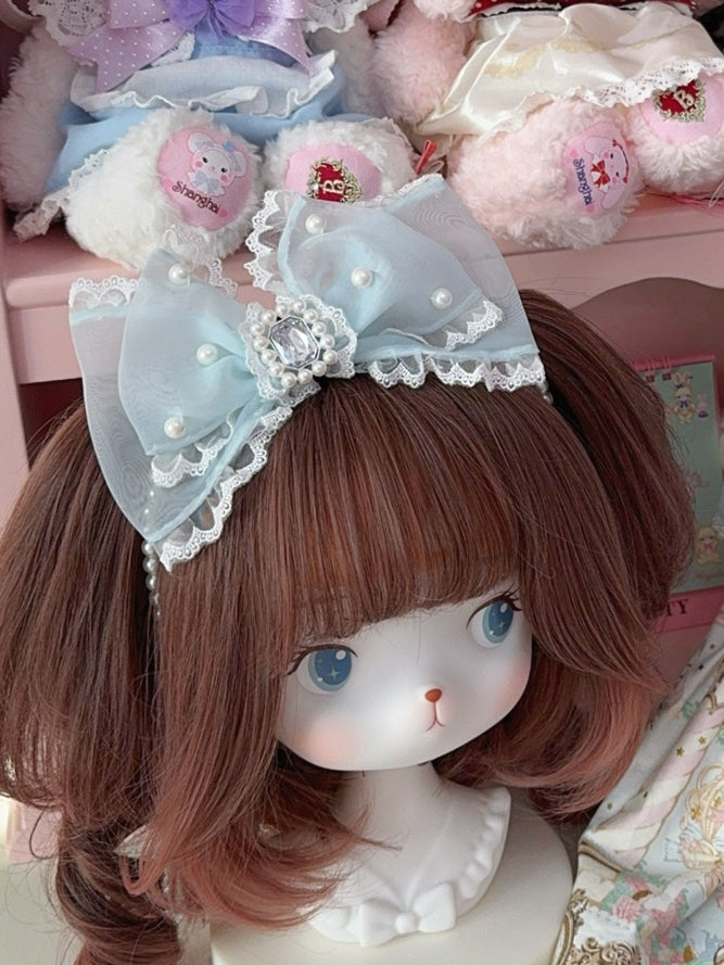 6 verzierte KC Bowknot Optionen Perlen Strass