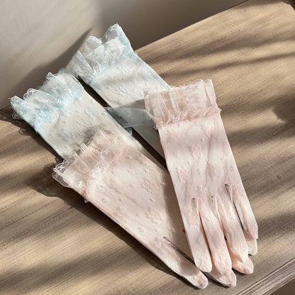 Sweet Gloves Solid-Tone Lace Pastel Lolita