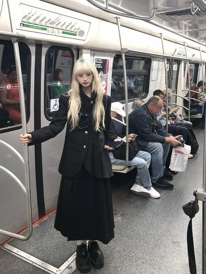 Elegant Thigh-High with and Slit Rose Black Length Ankle Skirt Accent