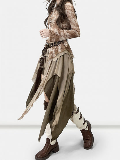 Millard with Dye - Scarf Long Tie Coffee Set Fashion Design Top Sleeves