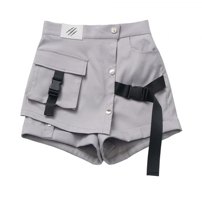 Gray Futuristic Techwear Skort