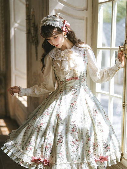 Beige Embroidered Collar Refined Lolita Blouse - Miss Cube Dressworks
