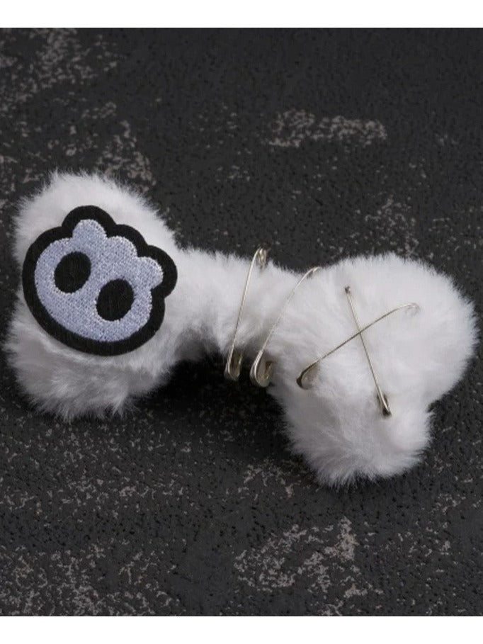 White Bone Accent Gothic Hair Clip