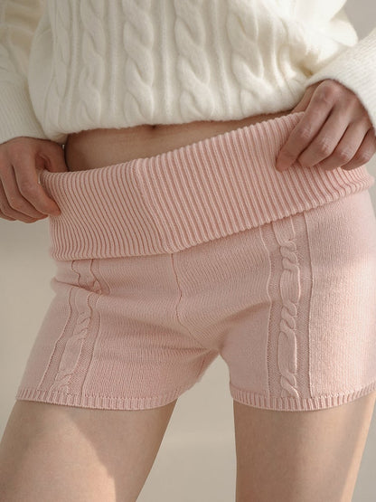 Colors) Shorts High-Waist Cable (3 Knit