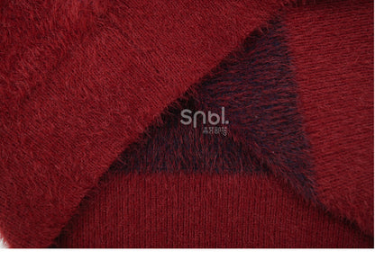 白雪姫プリンセス レッドダイヤモンド柄 モヘア ルーズセーター