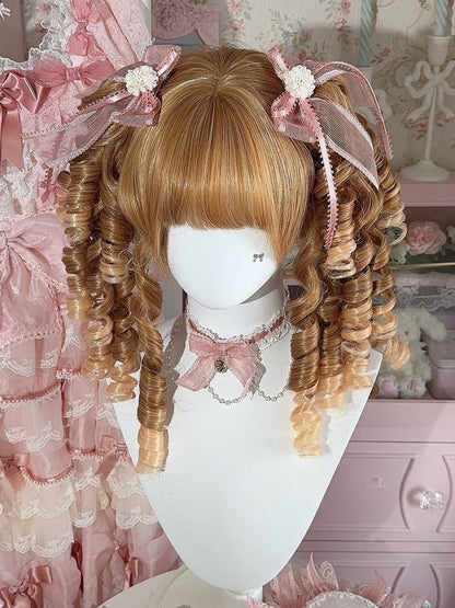 Bowknot Design Floral Pink Hairclip