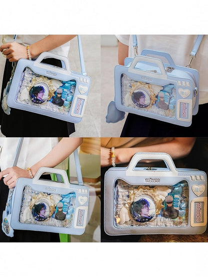 4 Colors Camera Theme Kawaii Fashion Transparent Window Ita Bag - mowap