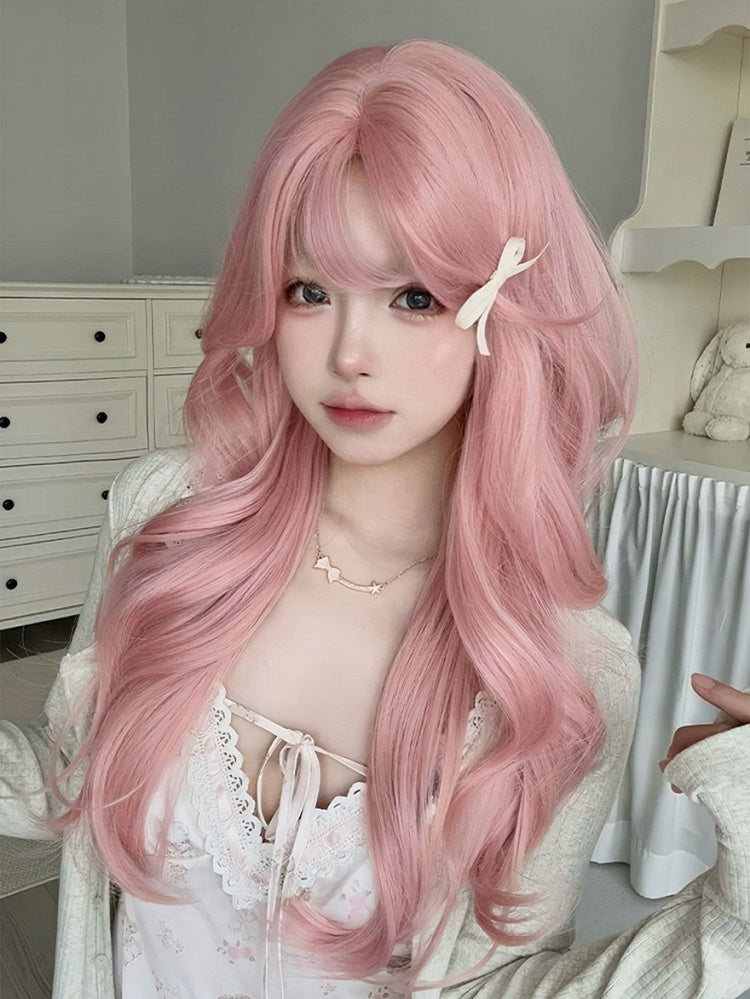 70cm Curly Wavy Wig with Full Fringe - Alice Garden
