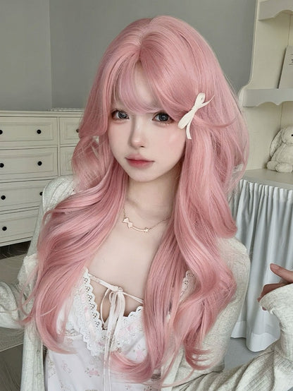 70cm Curly Wavy Wig with Full Fringe - Alice Garden