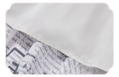 Newspaper Layered Handkerchief Skirt Elegant Dress Lolita Jumper Skirt