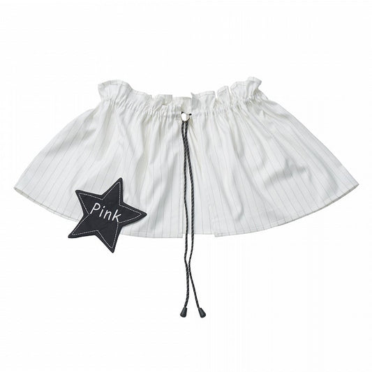 Patch with Drawstring Waist Star White Elastic Striped Accessory