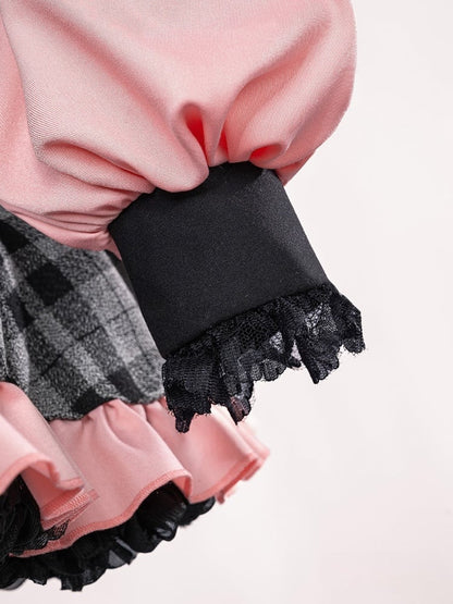 OSHI NO KO ホシノ・アイ ジライ・ケイ ピンクのシャツとグレーのスカート ロリータ風 コスプレ衣装