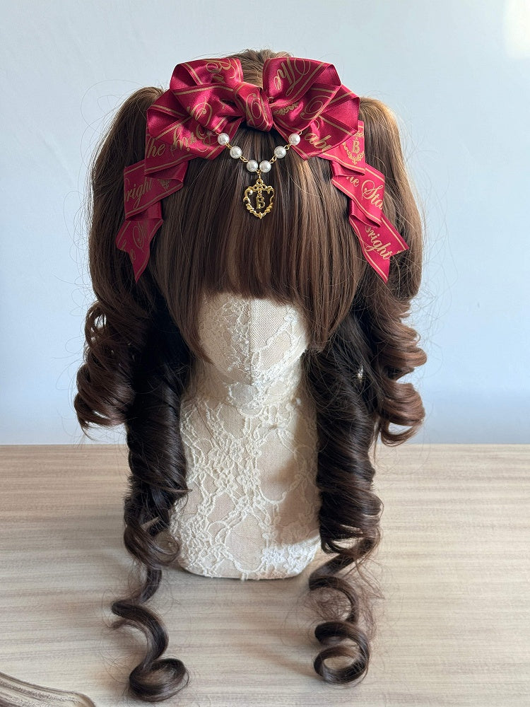 Bow (Multi-Colorways) Hairclips Ribbon Sweet Script