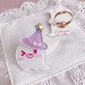 and Star Ghost Ring Purple Hat Decoration with Witch