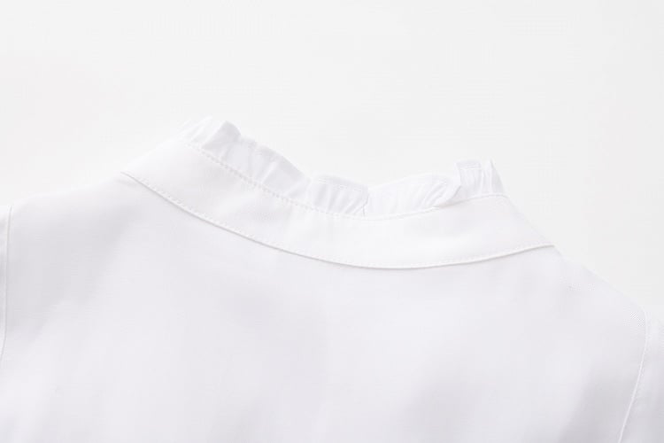 Ouji Aristocrat Lolita Jabot-Hemd im Ritterstil mit weißem Kragen